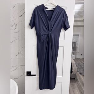 Zara Elegant Navy Blue Dress